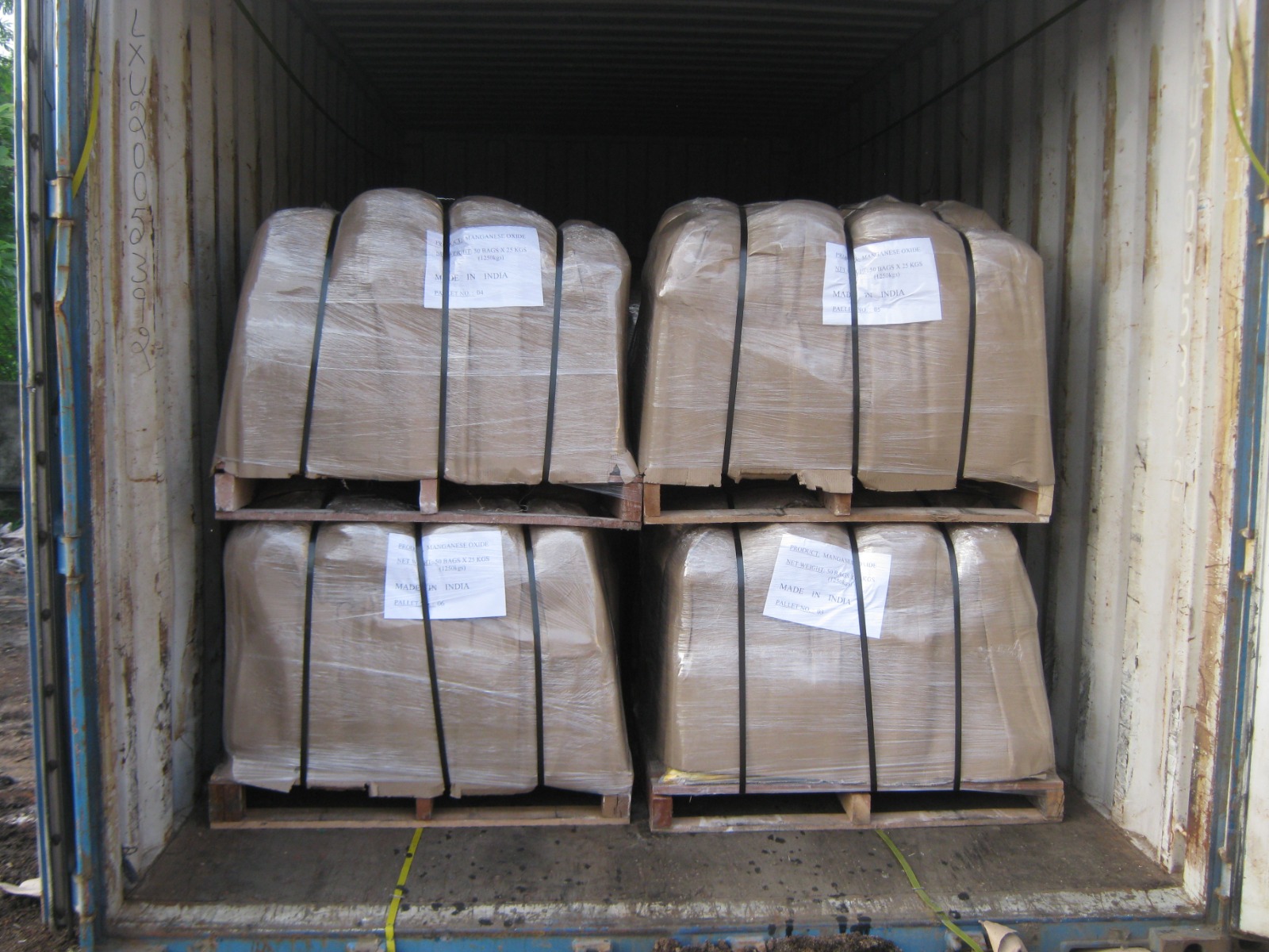Manganese material under processing